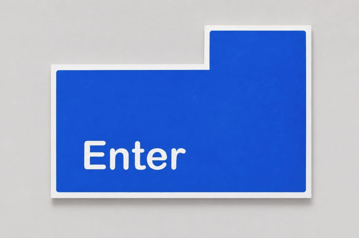Enter, 2026 Acrylic on canvas 110 x 165 cm
